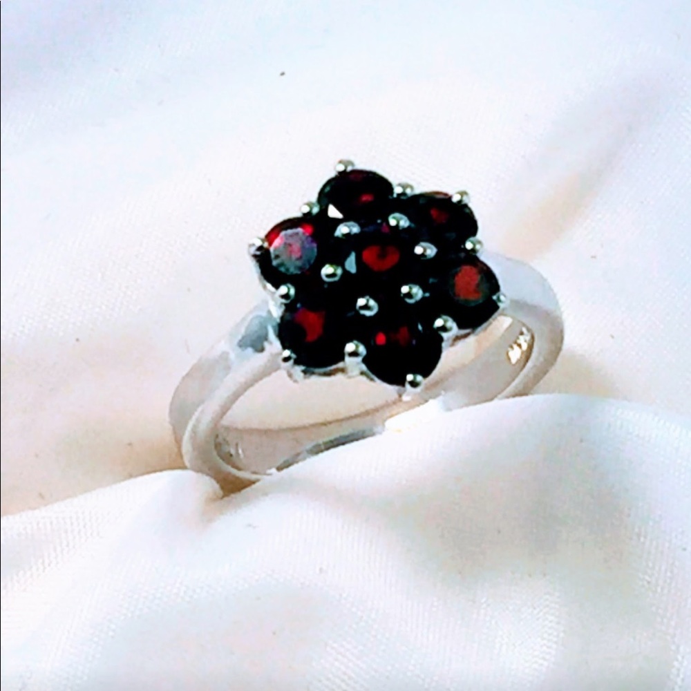 Blood Red Garnet & Sterling Silver